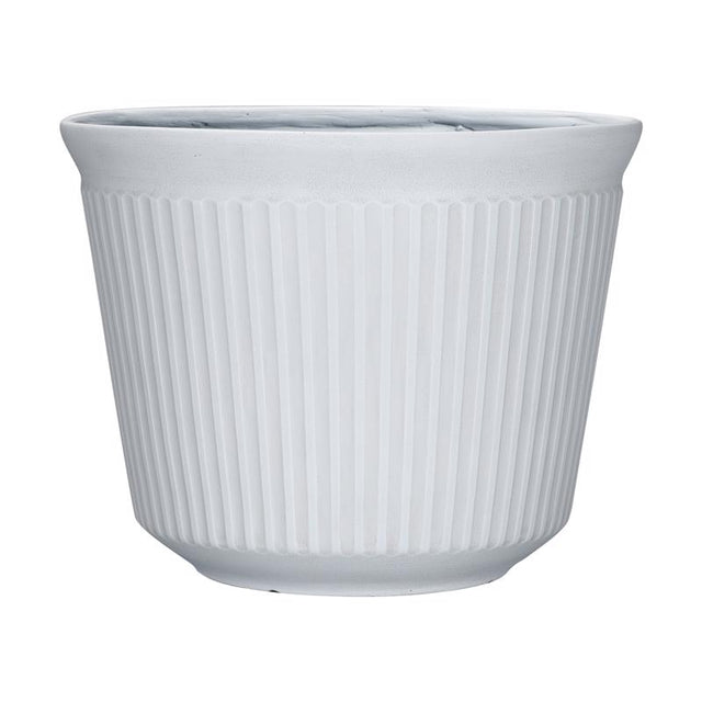 L&G 9.33 in. H X 12 in. W X 12 in. D X 12 in. D Polyresin Finola Planter White