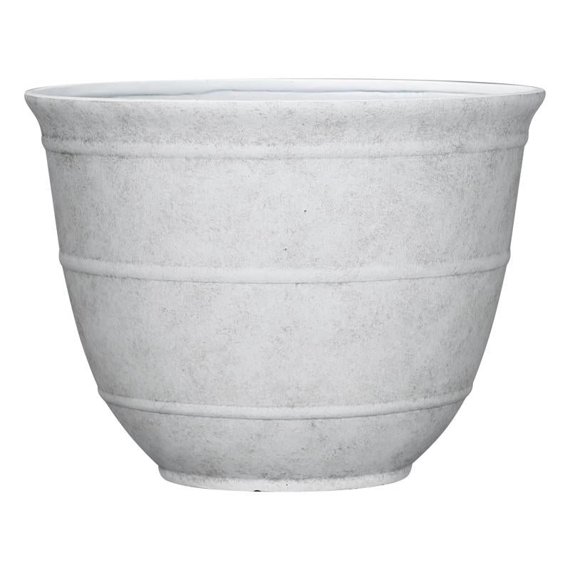 L&G 9 in. H X 12 in. W X 12 in. D X 12 in. D Polyresin Brighton Planter White