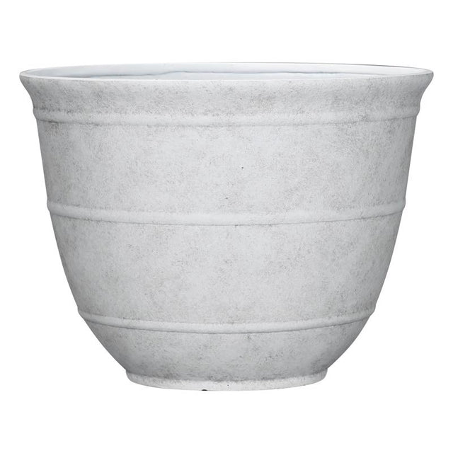 L&G 9 in. H X 12 in. W X 12 in. D X 12 in. D Polyresin Brighton Planter White