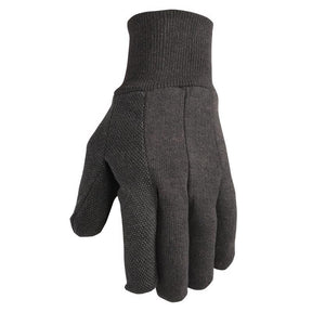 Wells Lamont Men's Outdoor Rubber Grip Jersey Work Gloves Brown L 3 pair