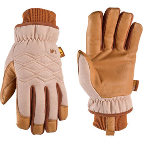 Wells Lamont HydraHyde Women's Indoor/Outdoor Canvas Work Gloves Brown L 1 pair