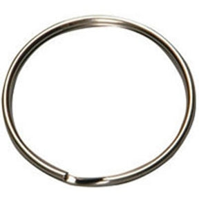 2GO KB107 Key Ring, Split Ring, 1-1/4 in Ring, Nickel-Plated