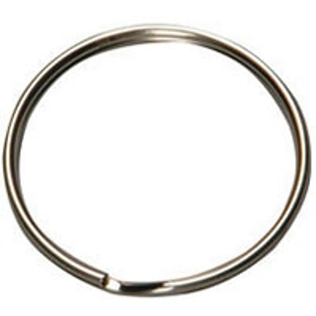 2GO KB107 Key Ring, Split Ring, 1-1/4 in Ring, Nickel-Plated
