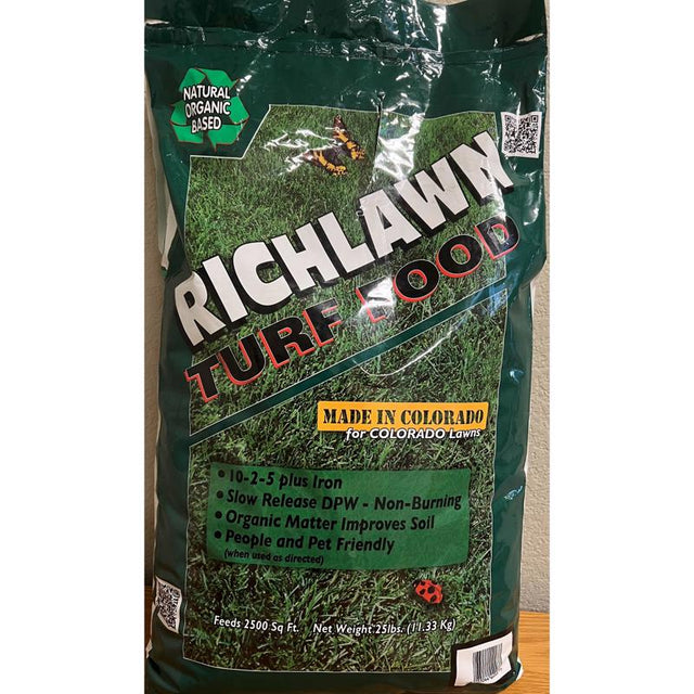 Richlawn Turf Food Pre Emergent Preventer & Fertilizer Lawn Fertilizer For All Grasses 2500 sq ft