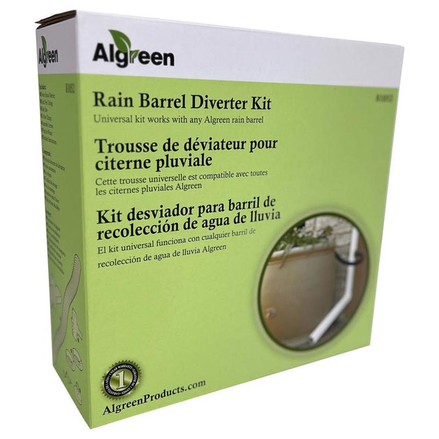 Algreen Rain Barrel Diverter Kit Plastic