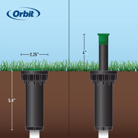 Orbit 4 in. H Adjustable Sprinkler Spray Head