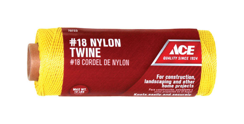Ace 18 in. D X 525 ft. L Gold Twisted Nylon Twine, Pack of 6