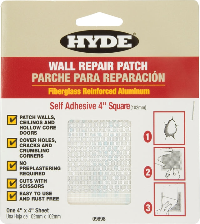 Hyde 09898 Wall Patch, 4 x 4 in Dimensions