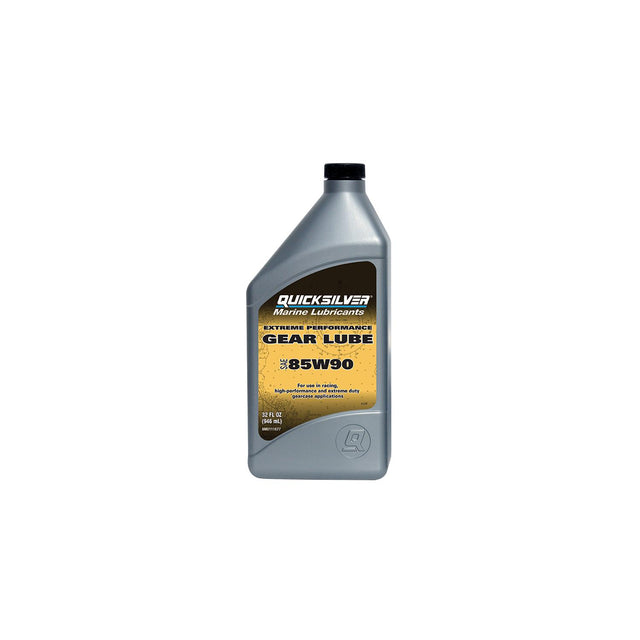 Quicksilver 92-8M0111677 Extreme Performance Gear Lube - SAE 85W90, Qt., Pack of 6