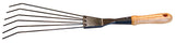 Ace 6 Tine Aluminum Shrub Rake Wood Handle