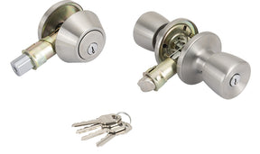 ProSource T-5764-D101SS Combination Lockset, Stainless Steel, Stainless Steel, Pack of 3