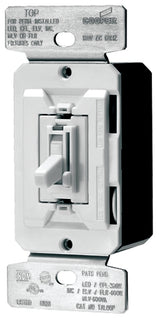 Eaton Wiring Devices AL Series TUL06P-C2-KB-L Toggle Dimmer, 120 V, 300 W, CFL, LED Lamp, 3-Way