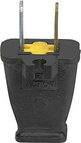 Eaton Wiring Devices SA940 Electrical Plug, Polarized, Spring Action, 21/64 in, 2-Pole, 15 A, 125 V