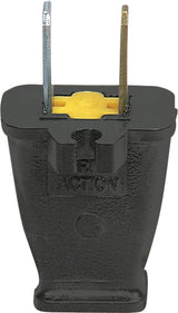 Eaton Wiring Devices SA940 Electrical Plug, Polarized, Spring Action, 21/64 in, 2-Pole, 15 A, 125 V