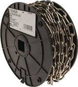 Campbell 0190424 Chain, 5/32 in, 50 ft L, 316L Grade, 500 lb Working Load, Stainless Steel, Bright