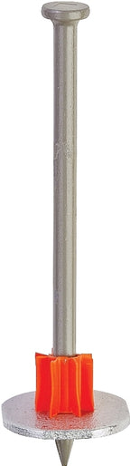 Ramset 1524SDE Ramguard Pin with Washer, 0.145 in Dia Shank, 3 in L, Steel, Zinc