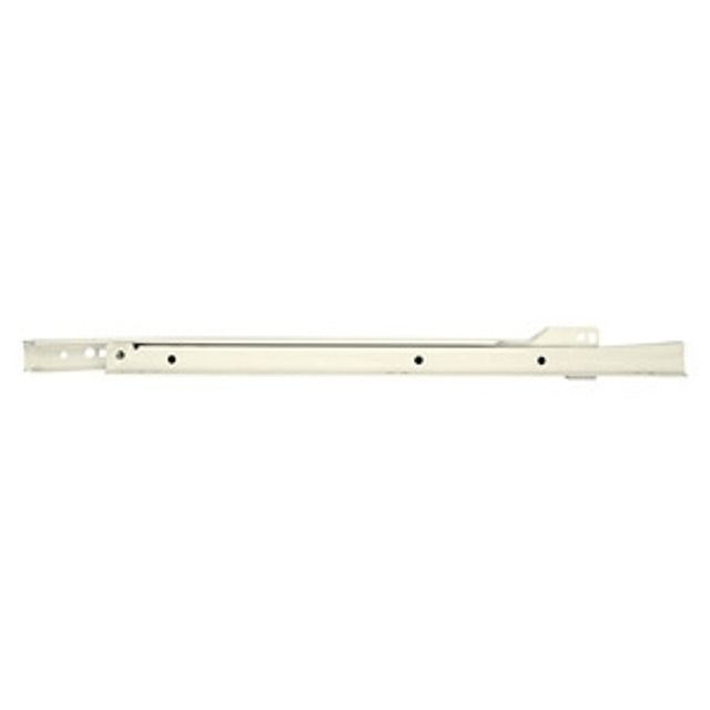 Knape & Vogt 1805T WH 500 Euro Drawer Slide, 75 lb, Side Mounting, 500 mm L Rail, Steel, Epoxy-Coated