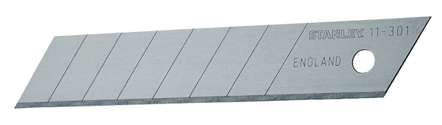 STANLEY 11-301T Replacement Blade, 18 mm, 4-1/4 in L, Carbon Steel, 8-Point