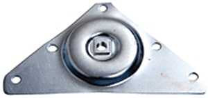 Waddell 2755 Series Top Plate, Heavy-Duty, Steel, Zinc