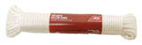 Ace 3/16 in. D X 50 ft. L White Solid Braided Nylon Rope, Pack of 6