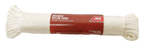 Ace 3/16 in. D X 50 ft. L White Solid Braided Nylon Rope, Pack of 6