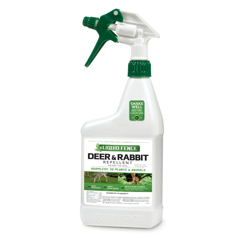 Liquid Fence Animal Repellent Spray For Deer and Rabbits 32 oz, Pack of 6