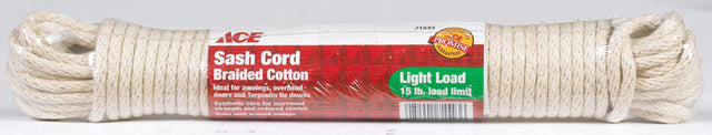 Ace 3/16 in. D X 50 ft. L Natural Braided Cotton Cord