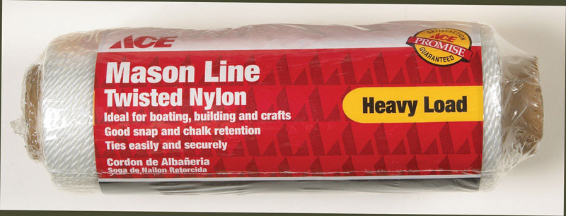 Ace 215 ft. L White Twisted Nylon Mason Line, Pack of 6