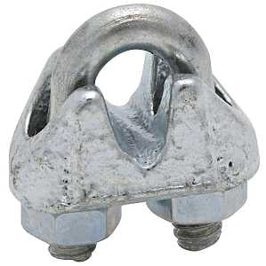 National Hardware 3230BC Series N248-278 Wire Cable Clamp, 1/8 in Dia Cable, 17/32 in L, Iron/Steel, Zinc-Plated