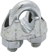 National Hardware 3230BC Series N248-294 Wire Cable Clamp, 1/4 in Dia Cable, 11/16 in L, Iron/Steel, Zinc-Plated