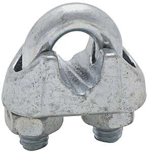 National Hardware 3230BC Series N248-302 Wire Cable Clamp, 5/16 in Dia Cable, 11/16 in L, Iron/Steel, Zinc-Plated
