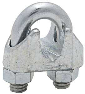 National Hardware 3230BC Series N248-310 Wire Cable Clamp, 3/8 in Dia Cable, 13/16 in L, Iron/Steel, Zinc-Plated