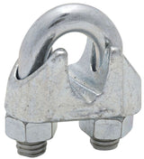 National Hardware 3230BC Series N248-310 Wire Cable Clamp, 3/8 in Dia Cable, 13/16 in L, Iron/Steel, Zinc-Plated