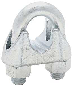 National Hardware 3230BC Series N248-336 Wire Cable Clamp, 5/8 in Dia Cable, 1-1/16 in L, Iron/Steel, Zinc-Plated