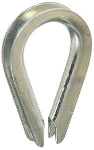 National Hardware 3232BC Series N176-792 Rope Thimble, 1/8 in Dia Cable, Steel, Zinc-Plated