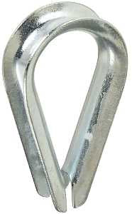 National Hardware 3232BC Series N176-826 Rope Thimble, 5/16 in Dia Cable, Steel, Zinc-Plated