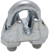 National Hardware 3230BC Series N248-260 Wire Cable Clamp, 1/16 in Dia Cable, 7/16 in L, Iron/Steel, Zinc-Plated