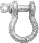 National Hardware 3250BC Series N223-669 Anchor Shackle, 1/4 in Trade, 1000 lb Working Load, 1/4 in Dia Wire, Steel