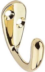 National Hardware V162 Series N199-182 Cloth Hook, 35 lb, 1-Hook, Zinc, Brass
