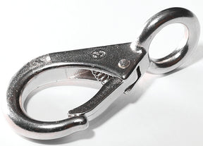 Baron 249S-0 Rigid Eye Snap, 3/8 in, 350 lb Working Load, Stainless Steel, Nickel-Plated