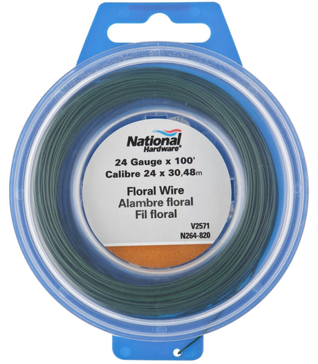 National Hardware V2571 Series N264-820 Wire, 0.023 in Dia, 100 ft L, Steel, 10 lb, 24 ga Gauge