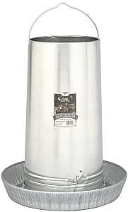 Little Giant 914273 Poultry Feeder, 40 lb Capacity, Rolled Edge, Steel, Galvanized, Hanging Mounting, Pack of 6