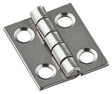 National Hardware N211-012 Decorative Narrow Hinge, 3/4 in H Door Leaf, 1/32 in Thick Door Leaf, Steel, Satin Nickel