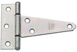 National Hardware N129-031 T-Hinge, 3.3 in W Frame Leaf, 1.127 in H Frame Leaf, Steel, Zinc-Plated, Tight Pin, 23 lb