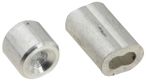 National Hardware SPB3231 Series N830-350 Ferrule and Stop, 1/16 in Dia Cable, 7/32 in L, Aluminum, Mill