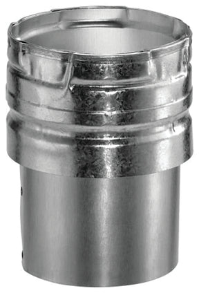 AmeriVent 6EDC Draft Hood Connector, 6 in Connection, 6 in OAL, Snap-Lock, Steel