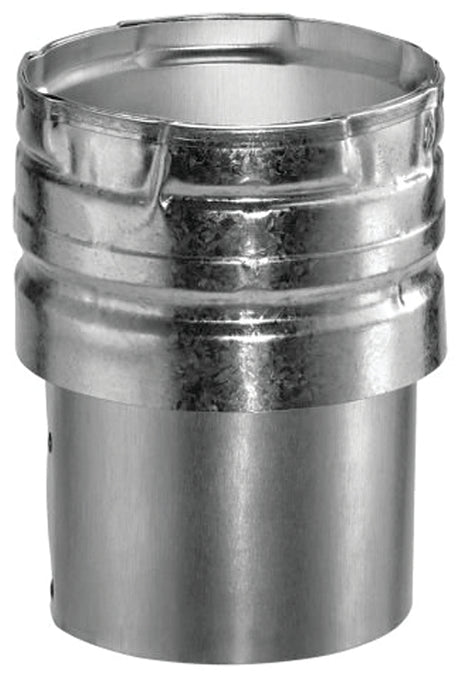 AmeriVent 6EDC Draft Hood Connector, 6 in Dia, 6 in OAL, Snap-Lock, Steel