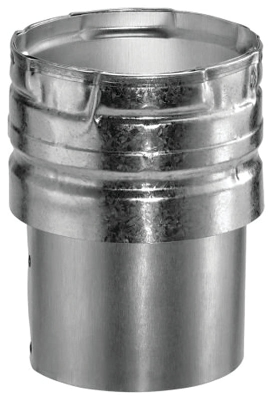 AmeriVent 6EDC Draft Hood Connector, 6 in Connection, 6 in OAL, Snap-Lock, Steel