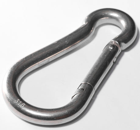 Baron 2450-1/2SM Spring Hook, 700 lb Working Load, Stainless Steel, Zinc