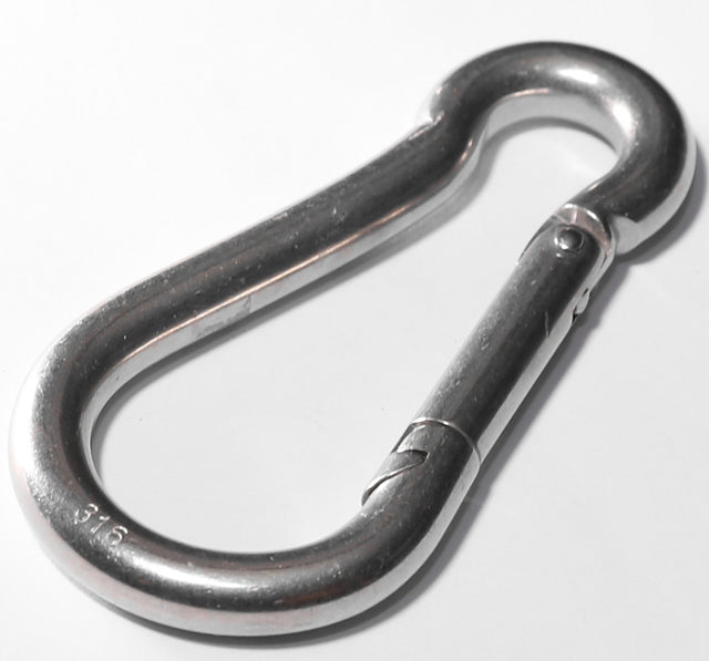 Baron 2450-1/2SM Spring Hook, 700 lb Working Load, Stainless Steel, Zinc